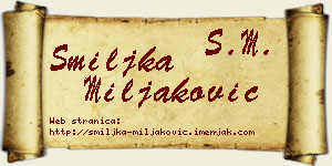 Smiljka Miljaković vizit kartica